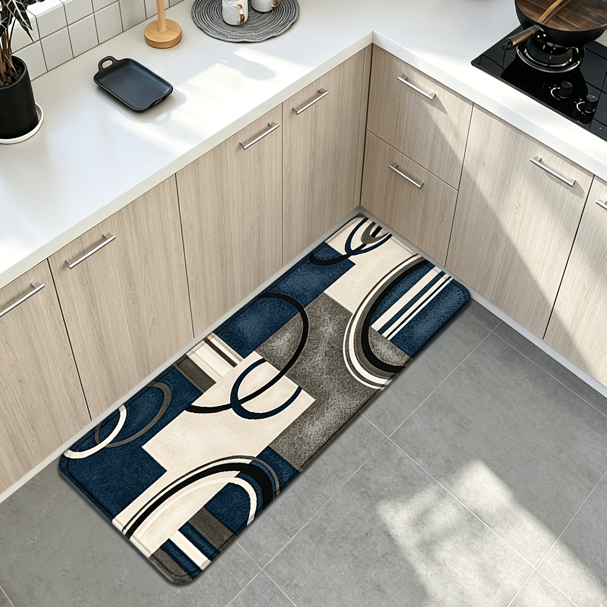 Image of Non-slip Absorbent Home Entryway Mat, Polyester, In Sizes 15.7x23.5 Inches, 19.6x31.4 Inches, 17.6x47 Inches