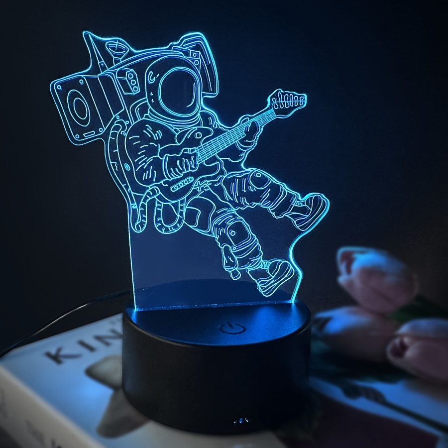 1pc Lampe Fusée Imprimée En 3D, Lampe De Bureau, Lampe Lune Créative,  Veilleuse, Figurine D'Amour De L'Espace, Petit Cadeau-03, Alimenté Par USB  - Temu France