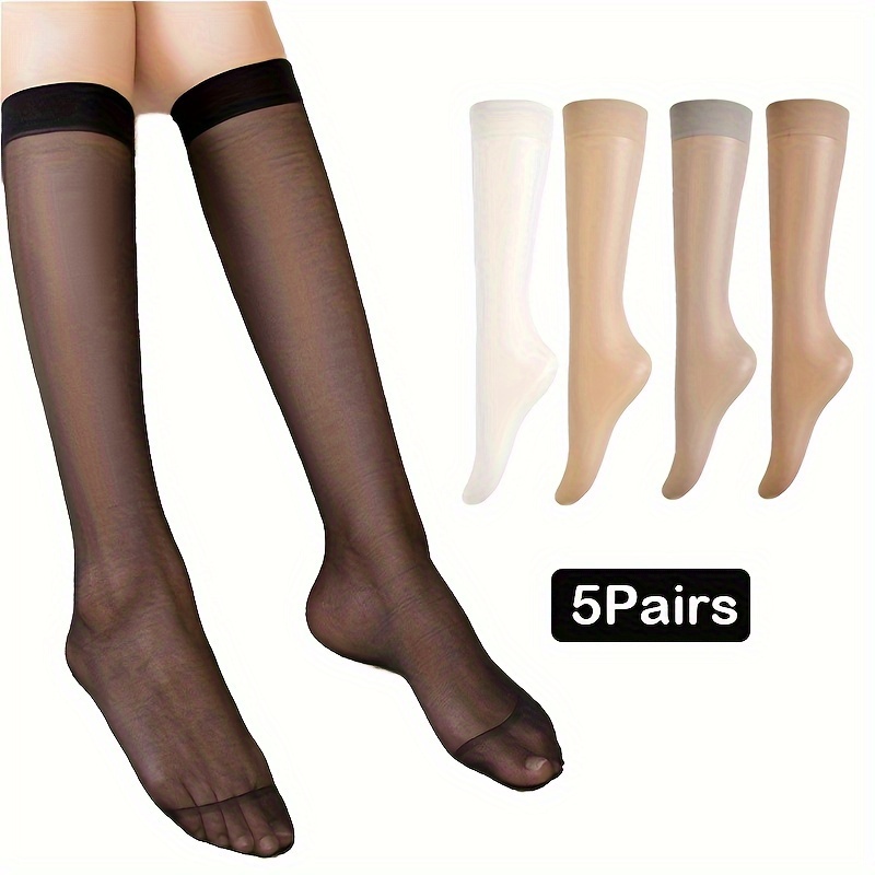 white knee high stockings sold on Temu United States