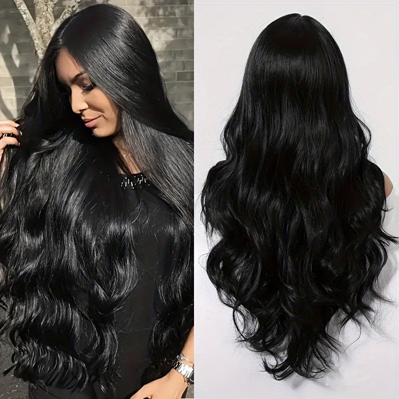 

Elegant 26" Body Wave Glam Wig For Women - Middle Parted, & Heat Resistant - Christmas, Cosplay & Parties