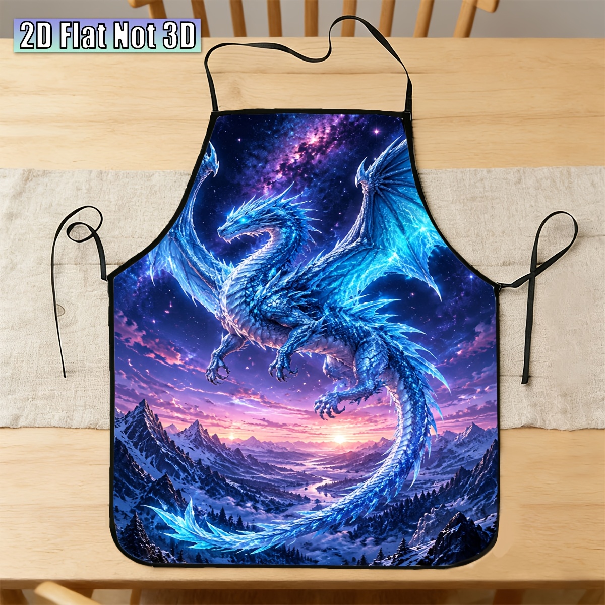 TEMU 1pc Apron With - Suitable For Kitchen, Gardening, Themed Costume For &, Cool Creative Apron For, Easter, Christmas, Halloween Gifts, 2d Flat