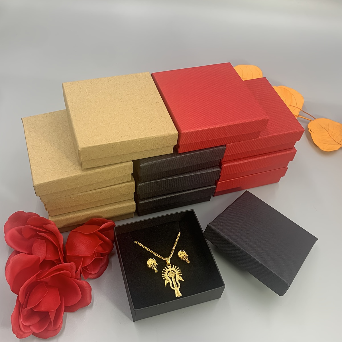 

[customer ] 12pcs Elegant Gift Boxes In Light Brown, - Jewelry, Weddings, New Year & Christmas Packaging