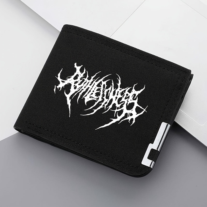 Billetera de lona vintage para hombre con múltiples ranuras para tarjetas, diseño plegable de gran capacidad y cierre seguro con cremallera - Negro, poliéster duradero, estilo casual, clip de dinero para estudiantes, billetera versátil.
