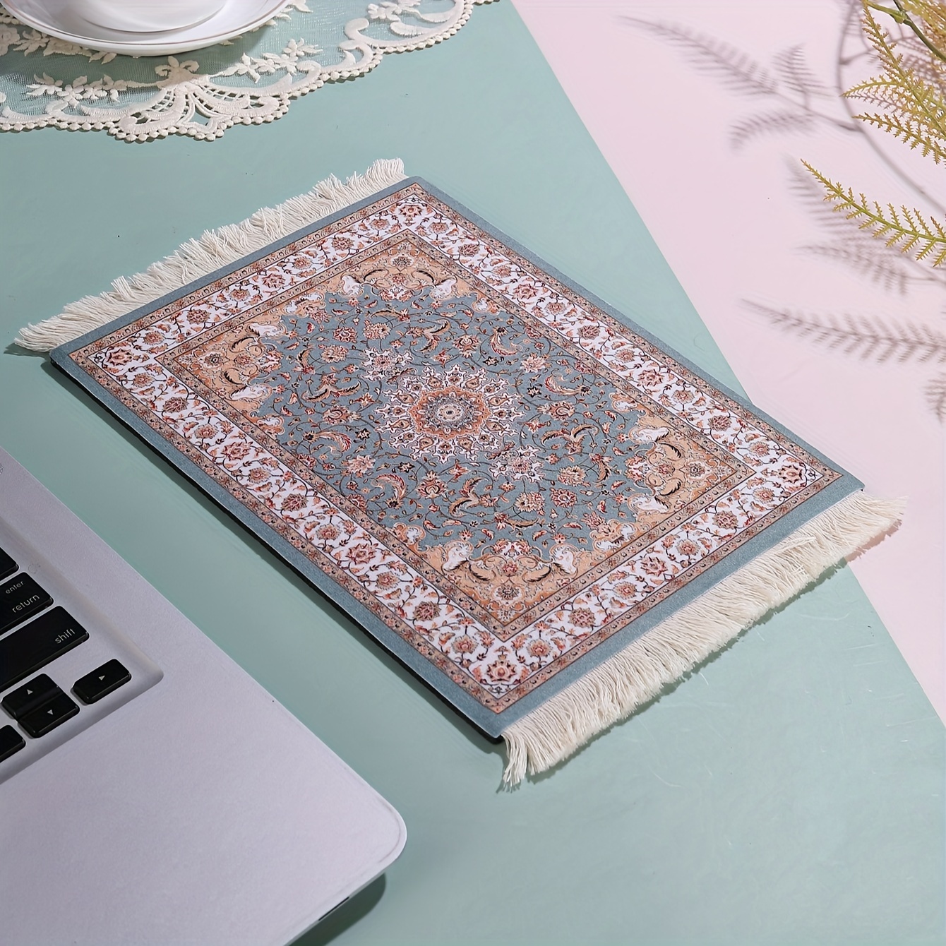 TEMU Mouse Pad Used As A Coaster