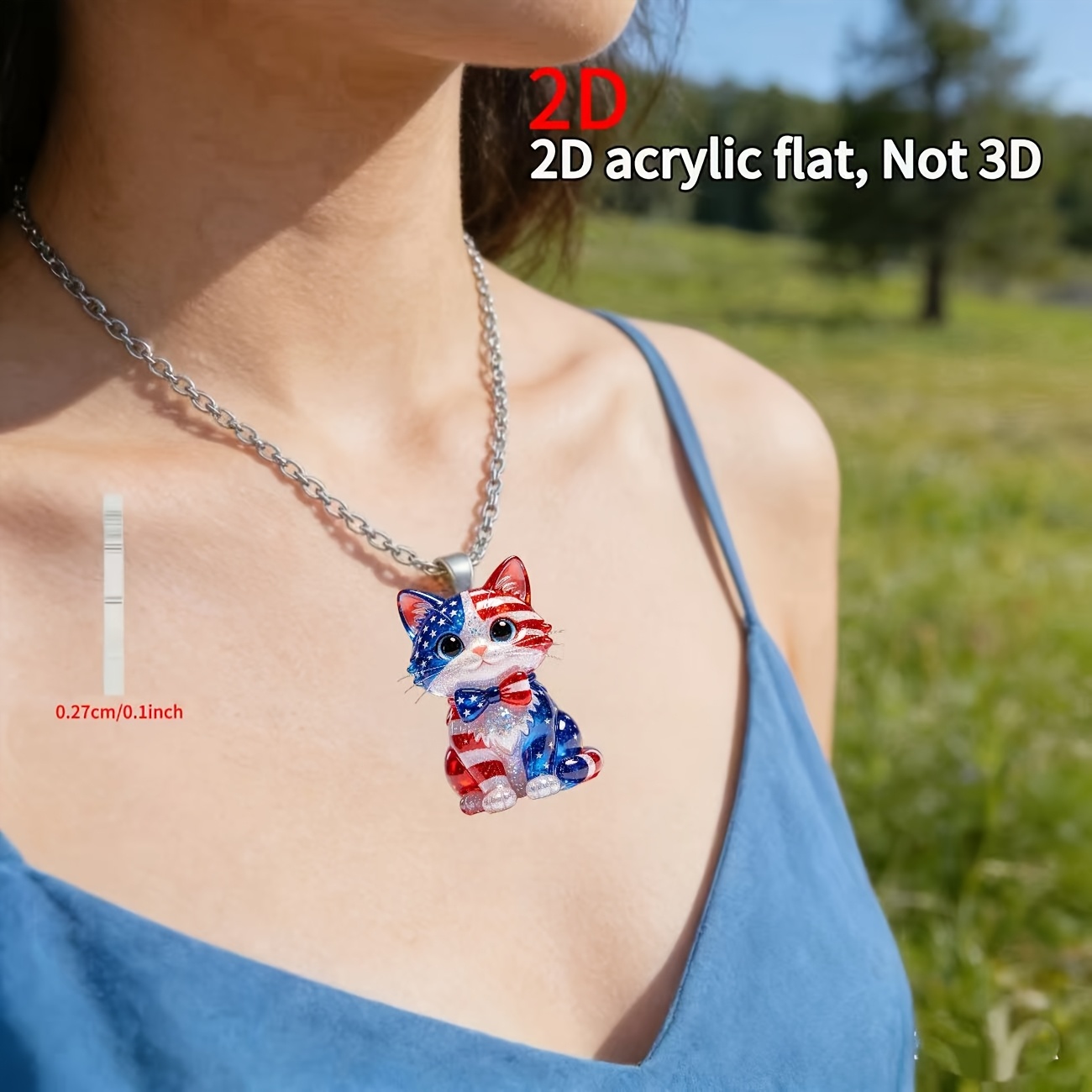 Kitten Love Heart Pendant Necklace, Unisex Gift