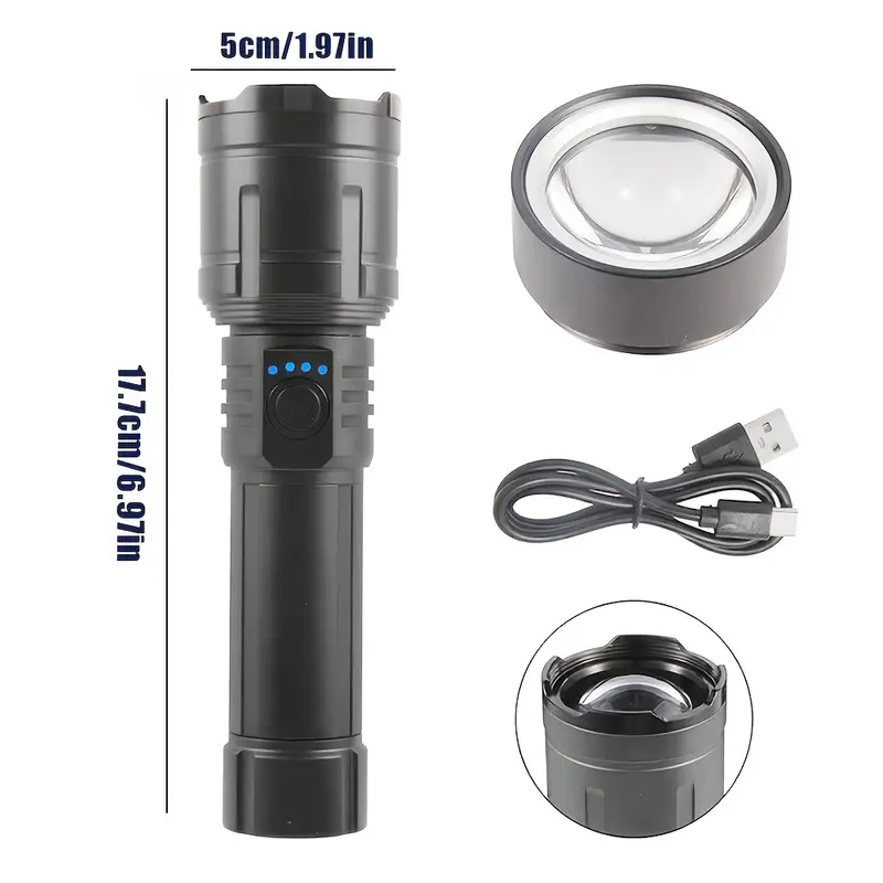 aluminum rechargable mechanic led flashlight VICOODA Rechargeable Work Light with Magnetic Base, USB 360 Rotating Magnetic Light, 5 Mode and the hook allows for easy hanging LED COB Work Light Mechanic