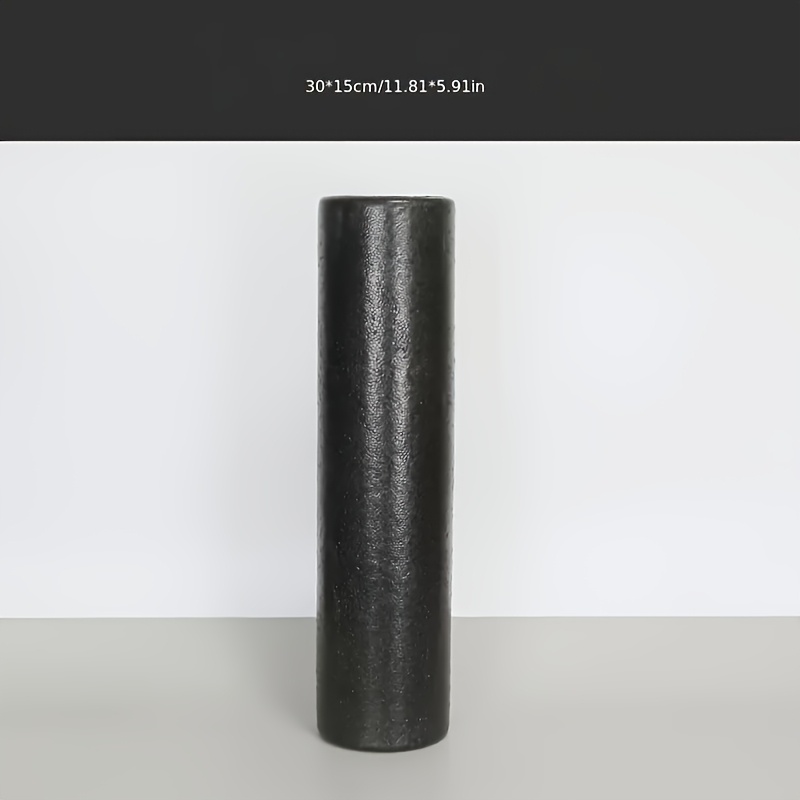 TEMU 1 Colonne de yoga noire en mousse haute , Rouleau de fitness , ergonomique, Équipement d'entraînement de du tronc, Convient aux pratiquants de
