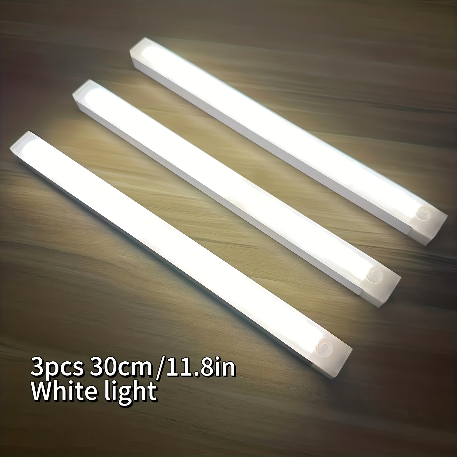 3pcs warm white light 20cm 30cm 50cm motion sensor led induction light usb charging magnetic non perforated long night light suitable for home and office use back to school gift