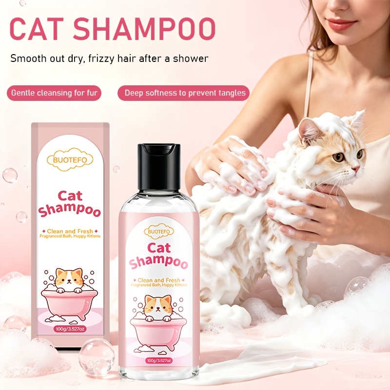Image of [long-lasting Fragrance, Soft And ] 100g Cat-specific Cologne-scented Strong Cleaning Shampoo - Contains Glycerin, Sorbitol, Hyaluronic Acid And Other Ingredients, Scent, Neutralizes