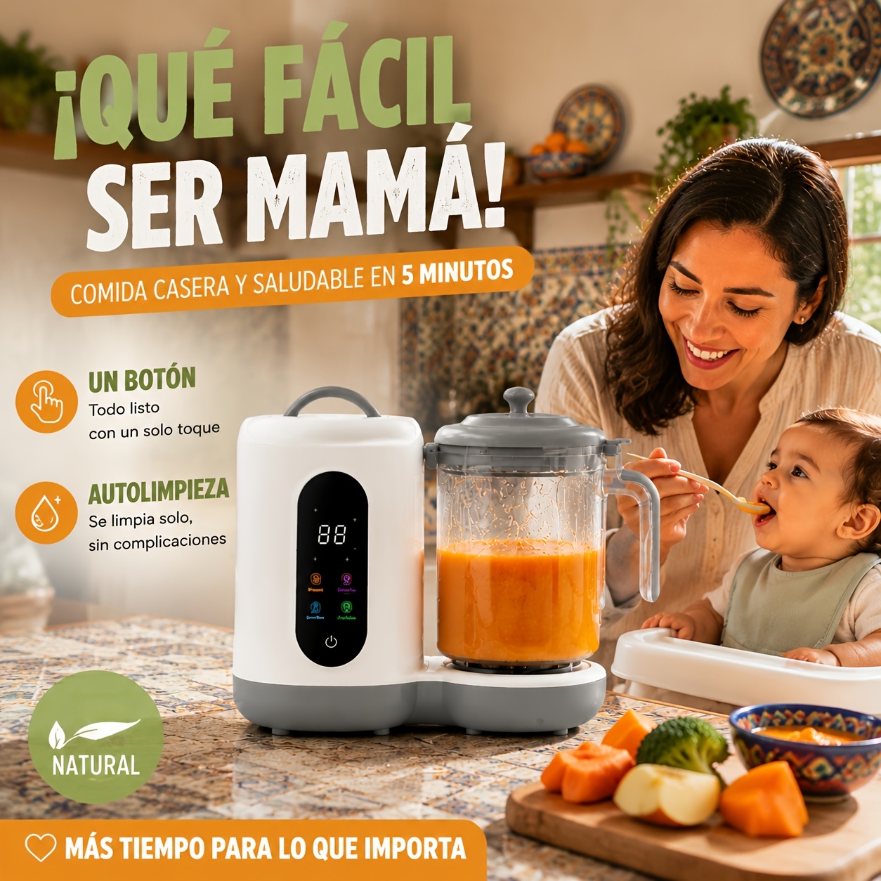 Food Maker, 4-In-1 Steamer Blender And Food Processor with Auto... product image 5
