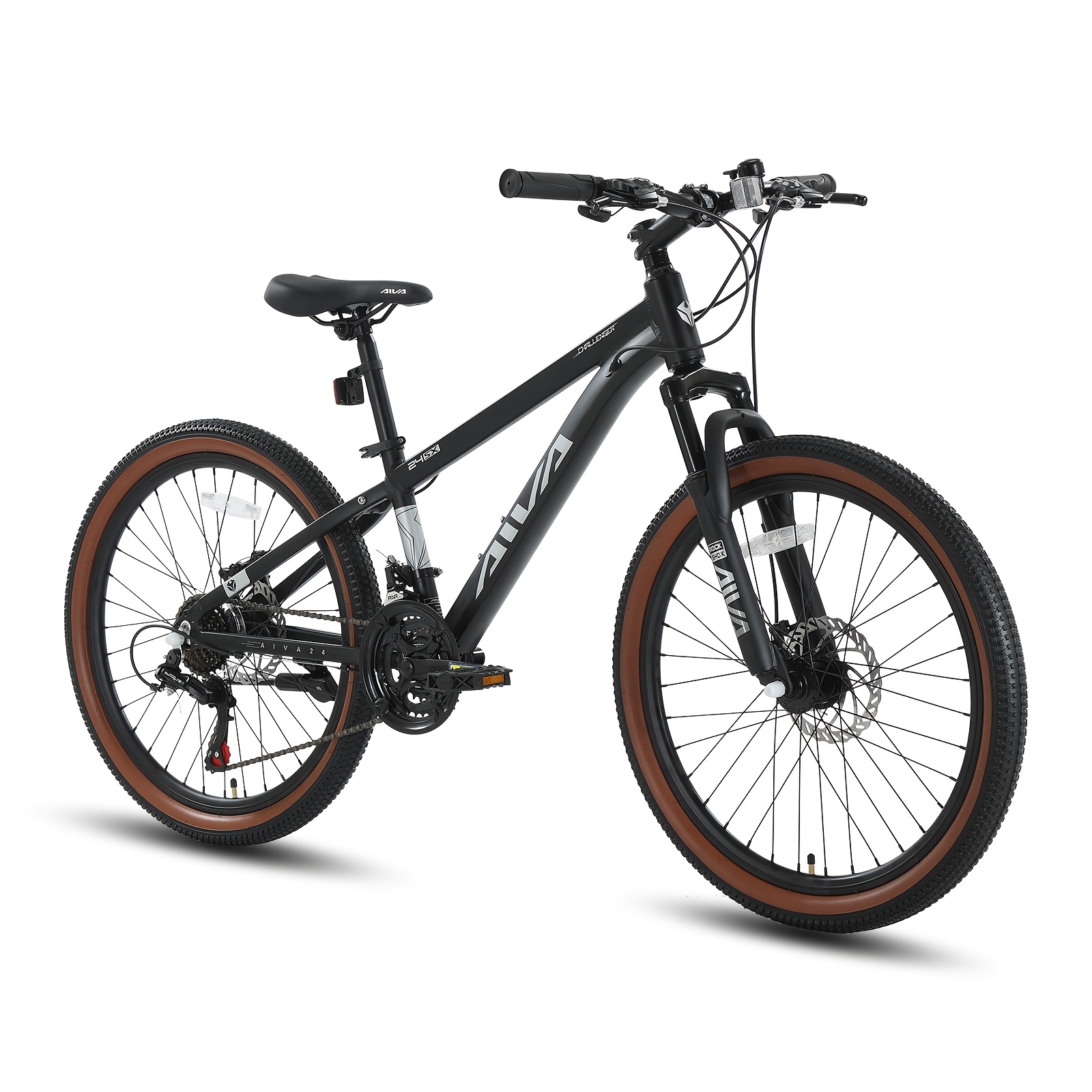 Image of Aiva 24 Inch Aluminum Alloy Mountain Bike 21-speed Brakes Suspension Fork Internal Cable Routing Adult Commuter Off-road Local Warehouse Shipping, , , Youth, School, Outdoor Cycling (gift/)