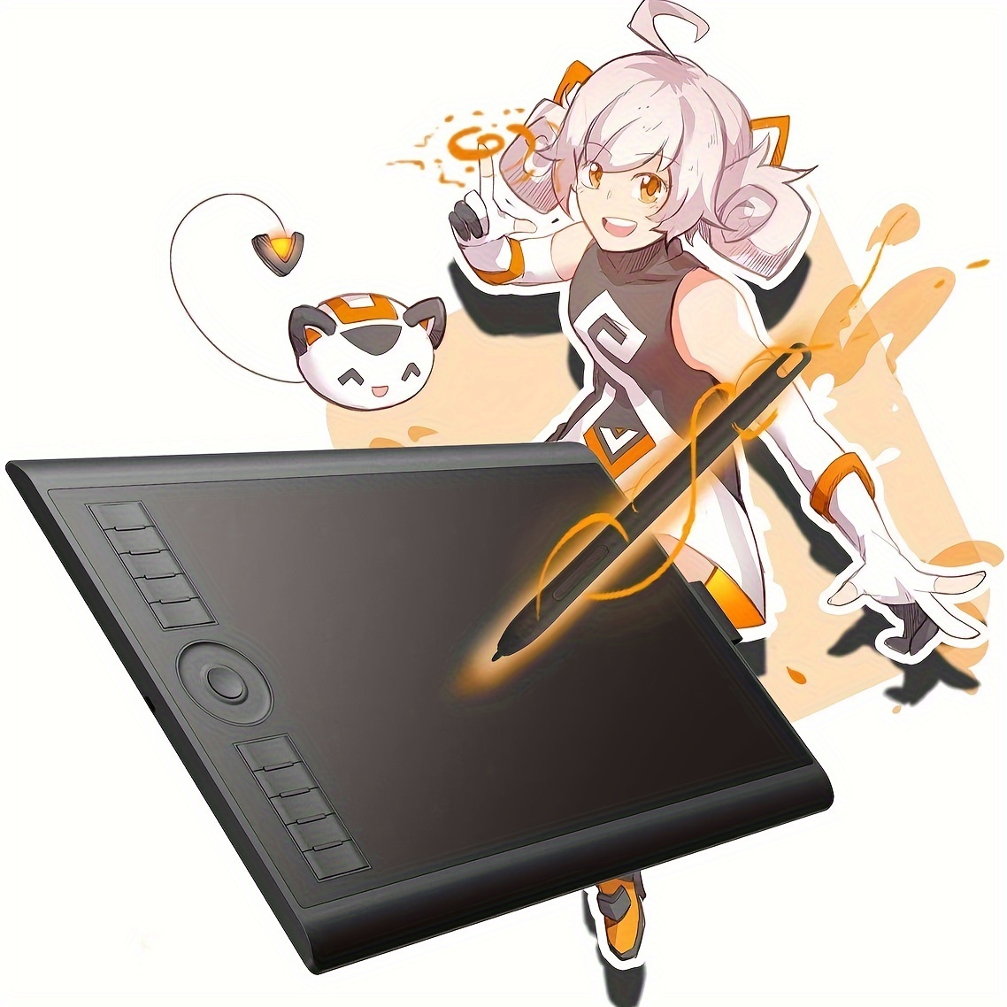 E-shop Zeichentablett GAOMON M10K Professionelles Großes Grafiktablett mit 8192 Druckstufen, Batteriefreiem Stift, 10 Hotkeys für Digitale Kunst,