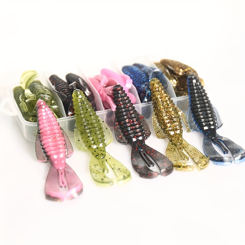 

15-piece Mixed Color Soft Fishing Lure Set, 5.5g/0.012lb, 8cm/3.14in Floating Shrimp Baits, Suitable For Freshwater & Saltwater, Ideal For Salmon, Trout, Seabass