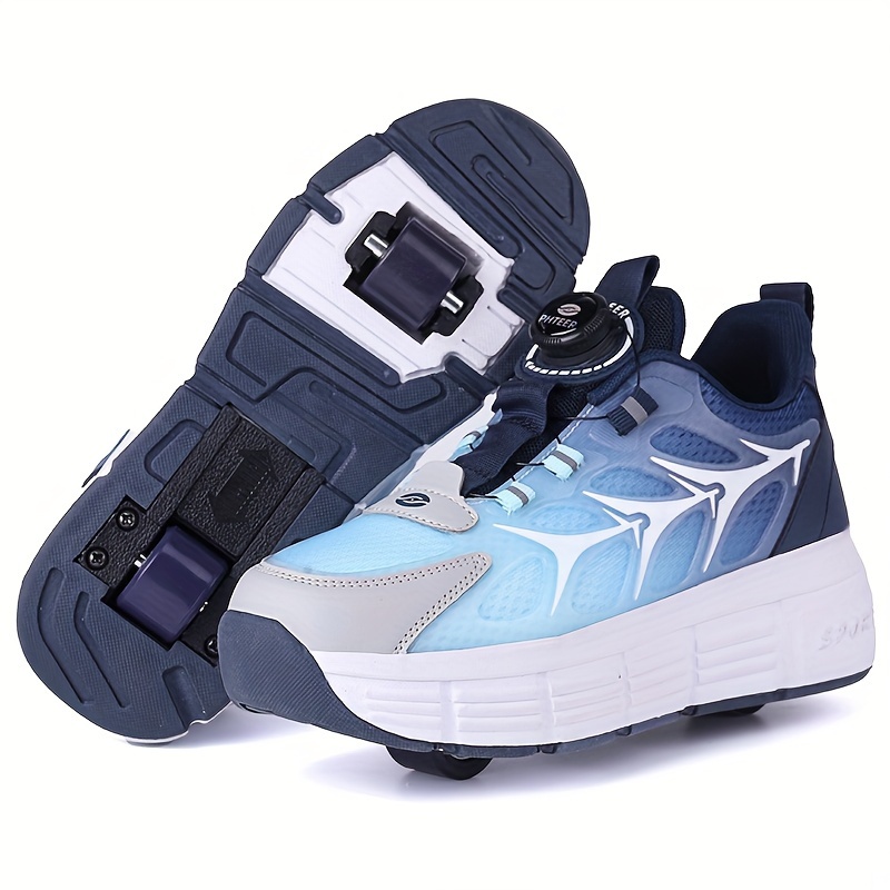 Chaussures à Roulettes 2 En 1 WOWEI Pour Enfants - Sneakers Skateboard Transformables En Patins à Roulettes