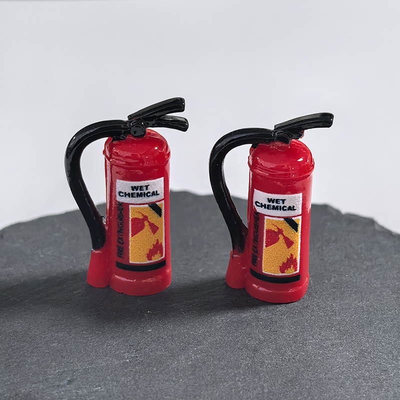 2/8pcs Funny Simulation Fire Extinguisher Resin Charms Pendant Jewelry Making Accessories
