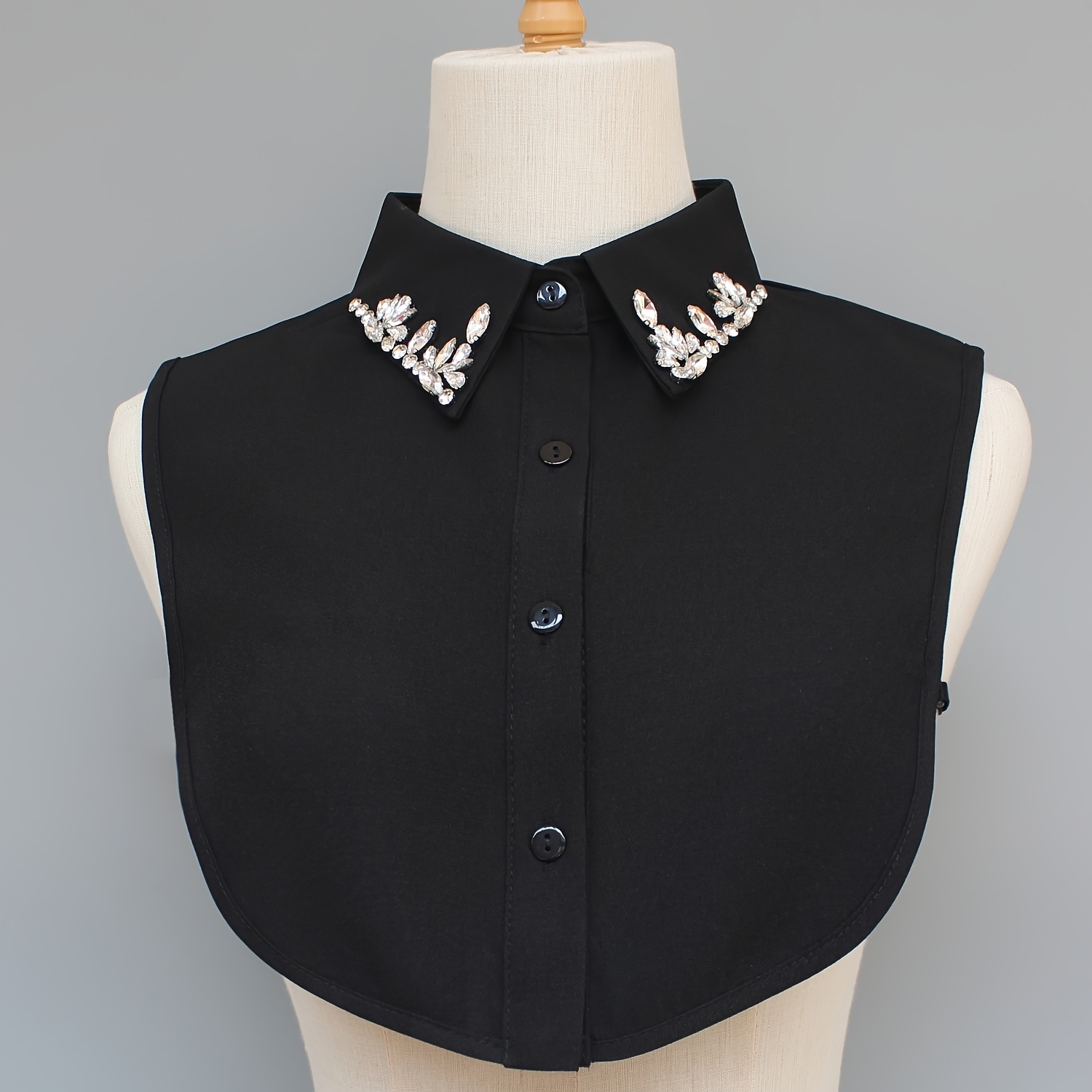 TEMU Exquisite And Luxurious Hand-beaded Detachable Collar For Women, A Versatile Accessory For Professional And Casual Shirts, A Shiny Trendy And