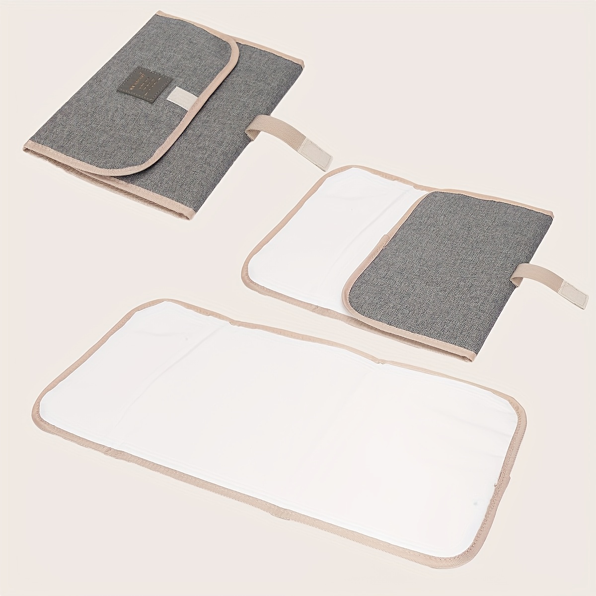 1pc Portable Foldable Diaper Changing Mat for Baby - Mixed Color, Polyester Fiber