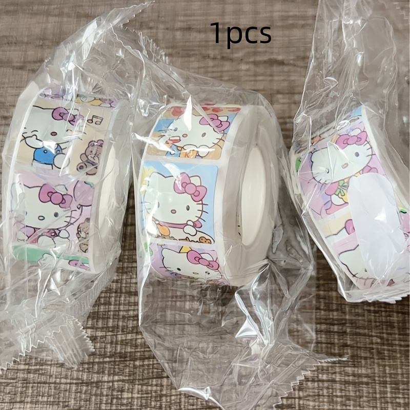 E-shop 500 Sanrio Hello Kitty Sticker Rolle - Cartoon Süße Aufkleber, Geeignet für Handgeld, Geschenkverpackung und Party Kleine Geschenke, Matteffekt