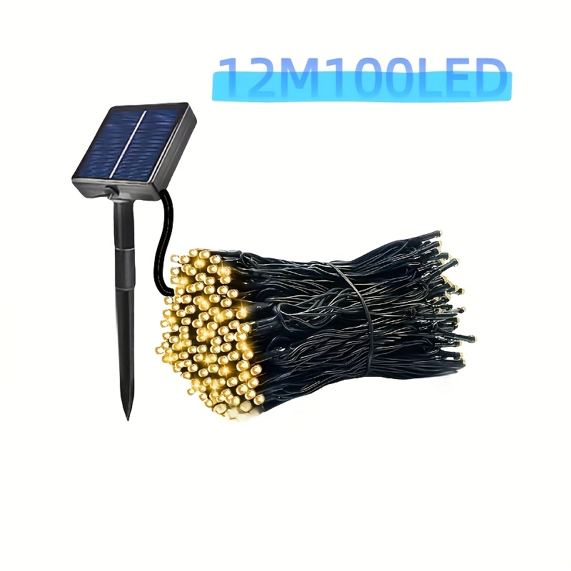 Image of New High-brightness Lithium Battery String, Solar Light String For Wrapping Around Trees, Street Atmosphere Lights, 0 Electricity Bill To Decorate , Outdoor Ip54, Suitable For Christmas, Halloween