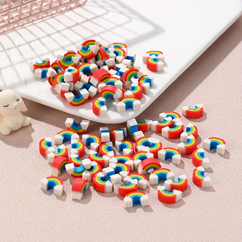 

100pcs Mini Rainbow Bridge Eraser, Special Eraser For Learning Cartoon