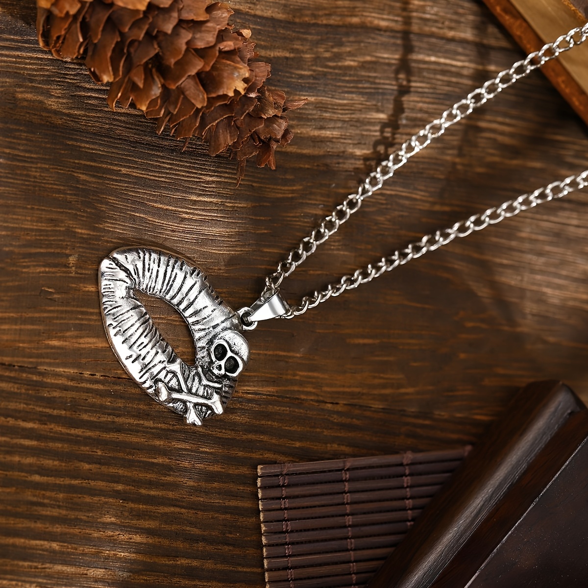 vintage inspired skull lips pendant necklace Temu