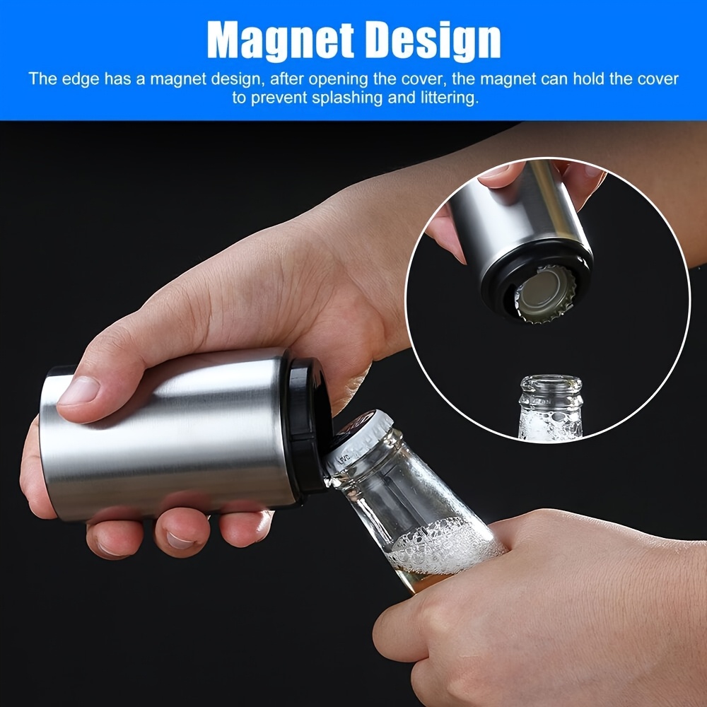 2pcs stainless steel magnetic beer soda bottle opener   no     home bar picnics camping hiking camping essentials modern opener design durable construction bottle opener Product details 0