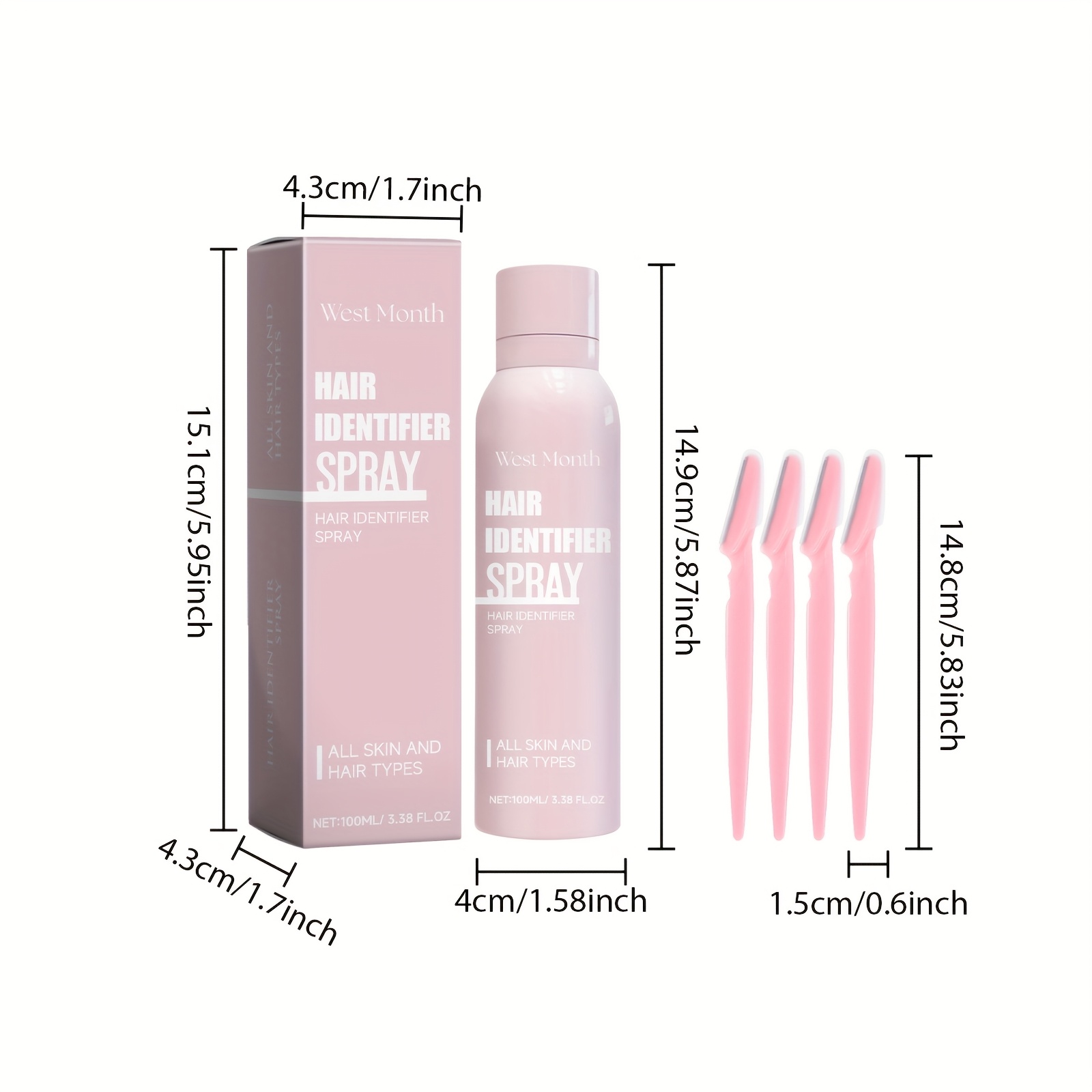 Image of Hair Recognition Spray, Facial Fluff Identification Spray, Cleansing Skin, Smooth Hair, Gentle And Non-irritating, Suitable For Types And Hair Types