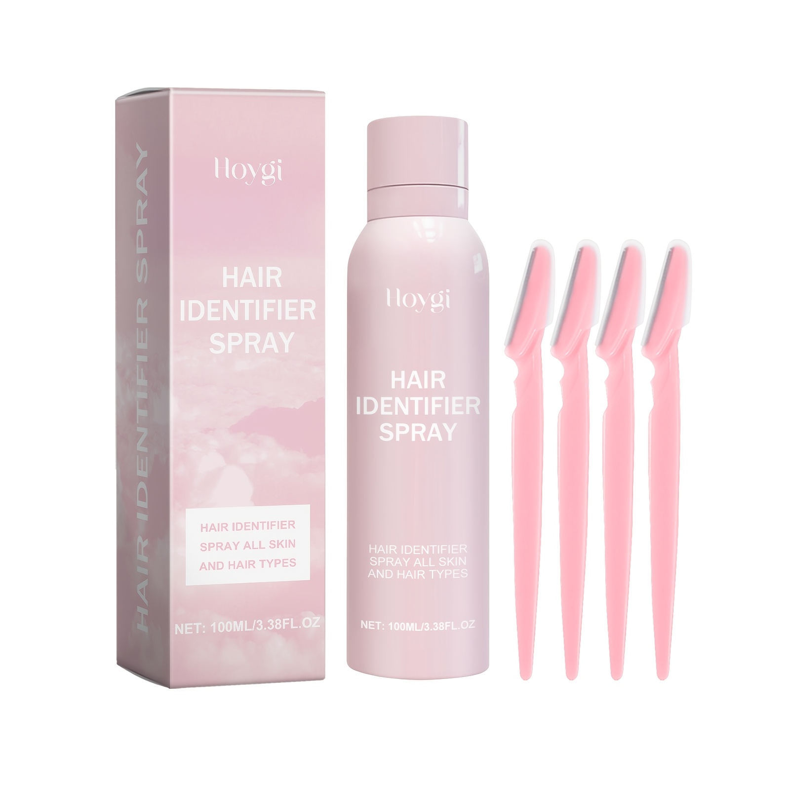 Image of 100ml Facial Hair Removal Spray, Containing And Talcum Powder Ingredients, With A Scraper For Gentle, Non-irritating Cleansing, Softening Hair, And Quick Hair Removal. And Portable, An Ideal Gift