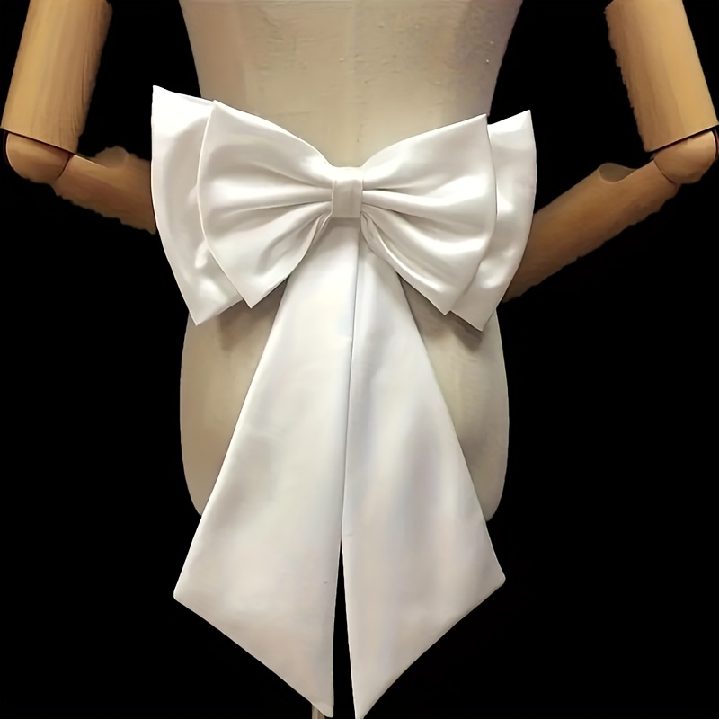 Image of 1pc Detachable Large Bow-shaped Wedding Dress Decoration, Elegant Women's Wedding Accessory And For Daily Use