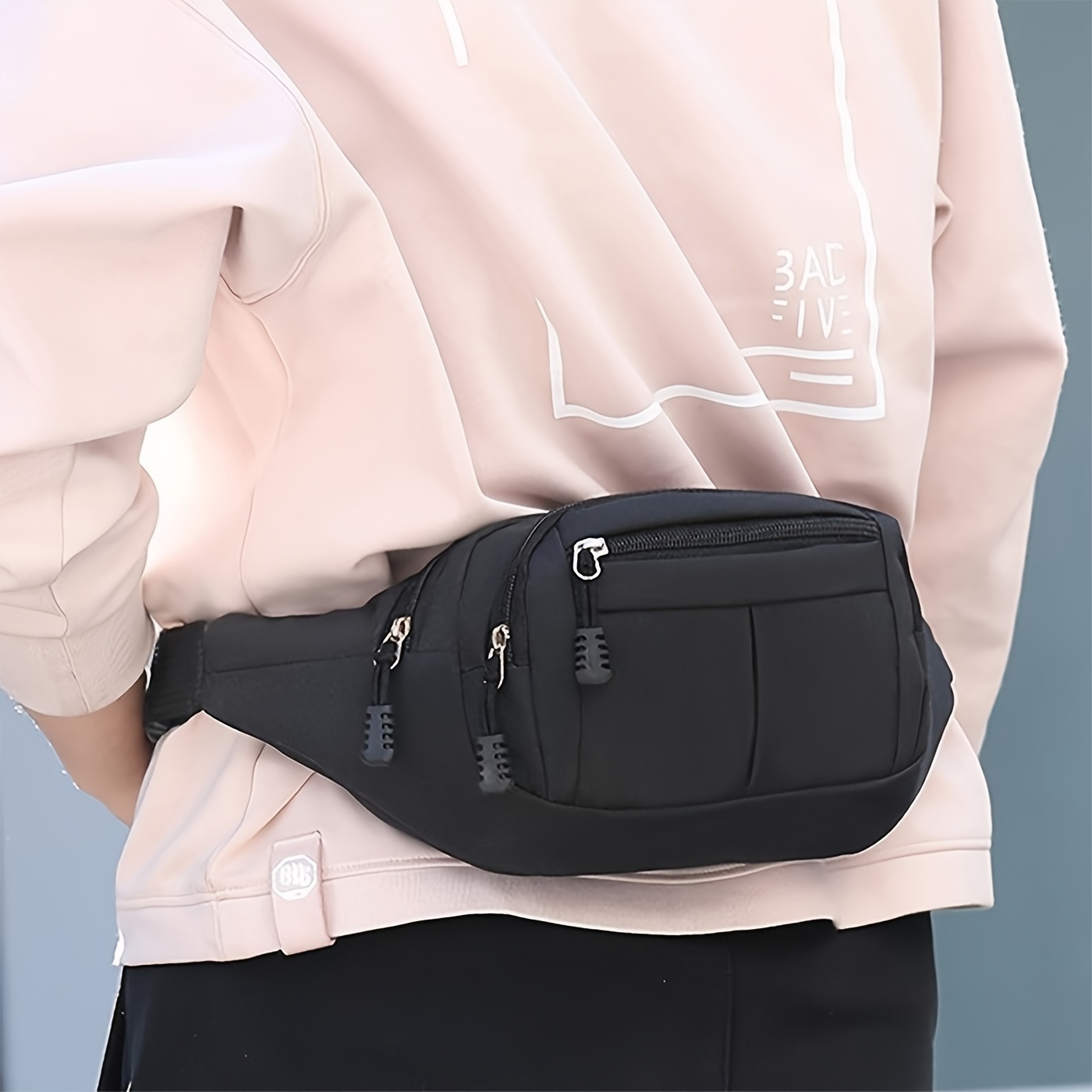

1pc Casual Travel Waist Bag, Motorcycle Fanny Pack