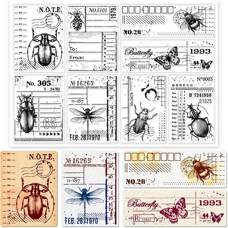 

Fantasy Bug & Butterfly Clear Stamps Set For Scrapbooking - 4.33in/11cm X 6.3in/16cm