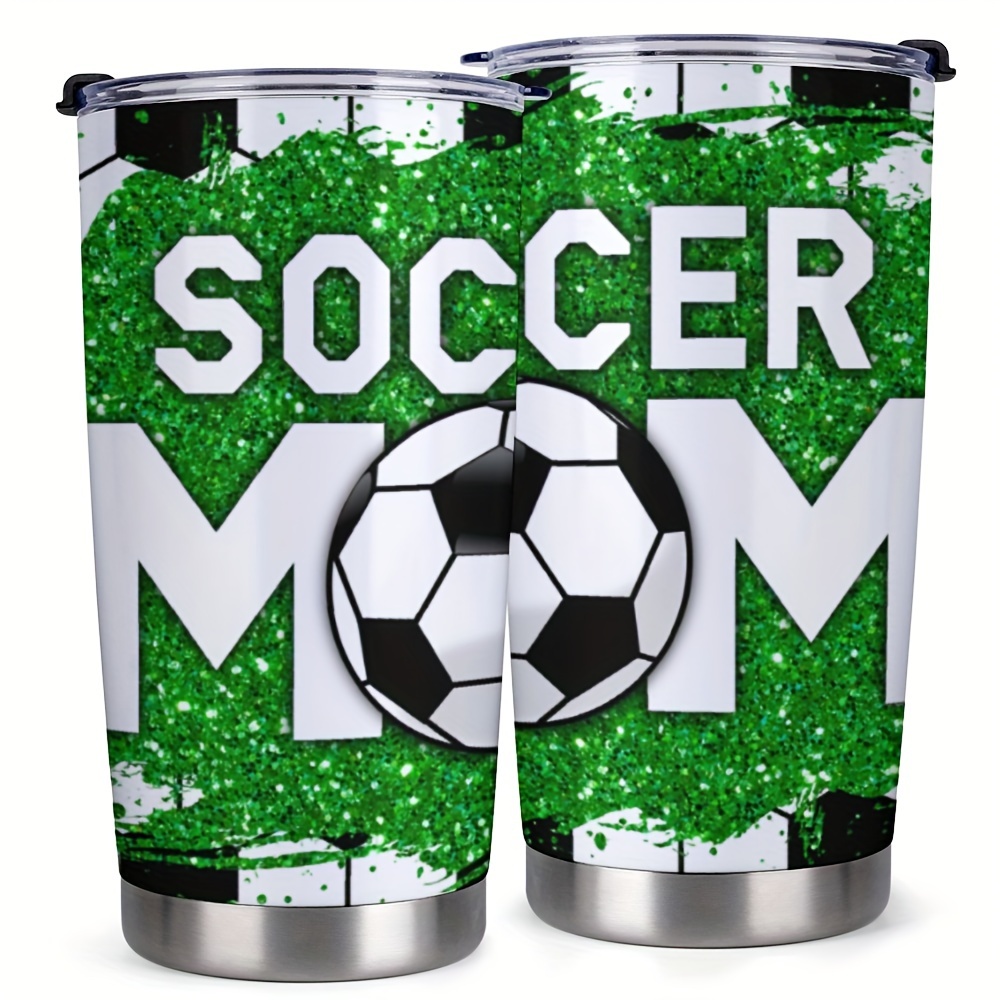 

1pc 20oz Tumbler Cup With Lid, Soccer Mom, Football, Gifts For Family, Friends, For Home, Office, Travel, Coffee Mug, Valentine's Day Gift