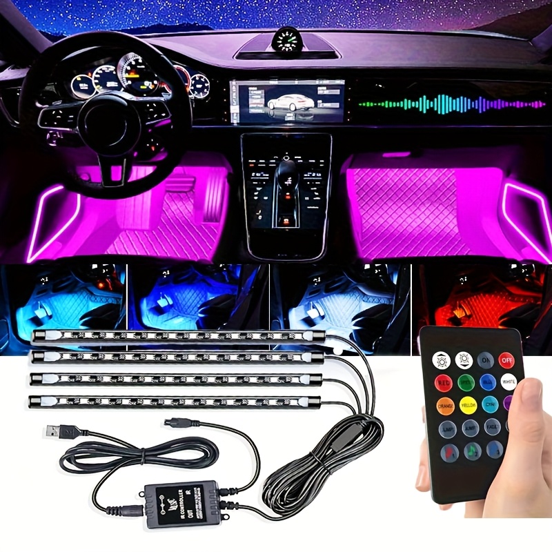 TEMU 4 Sets Of 16-inch Automotive Led Wheel Ring Lights, -changing Wheel Rim Lights With Remote/smartphone Control Suitable For Trucks, Suvs. Rgb