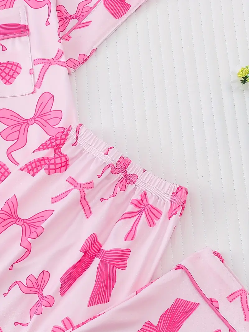 three sets of womens pajamas set womens pajamas set combination knitted fabric short sleeved button top and matching pants full body print collar and pocket details suitable for adult pajamas set Product details 14