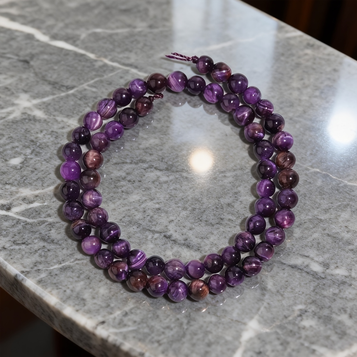 E-shop 4/ 6/ 8/ 10mm Natürliche Lila Tigerauge Runde Perlen, für Handgemachten Schmuck, DIY Bastelperlen, Accessoires für Einzigartige Armbänder,