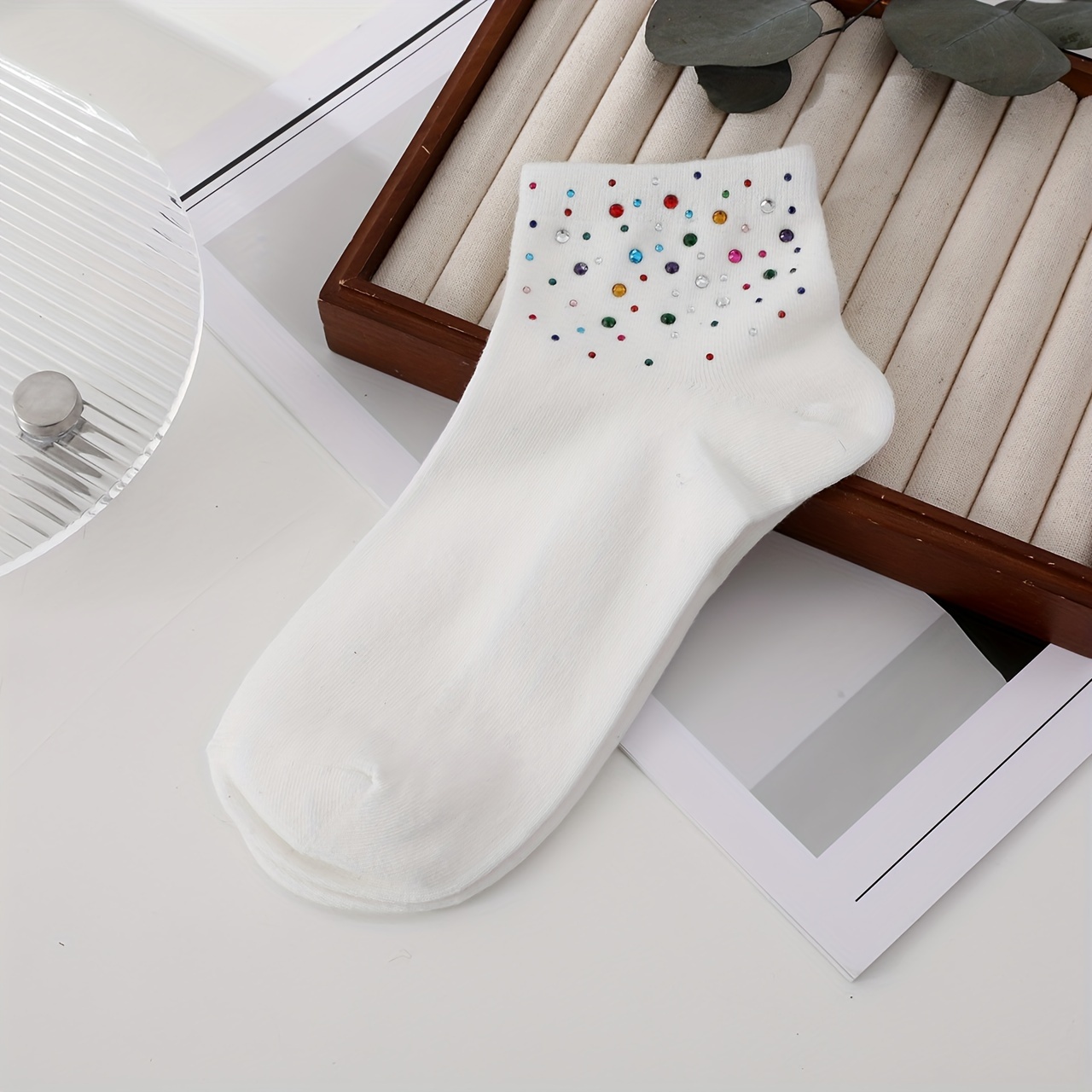Handmade High-temperature Hot Stamping Fashionable Women's Socks