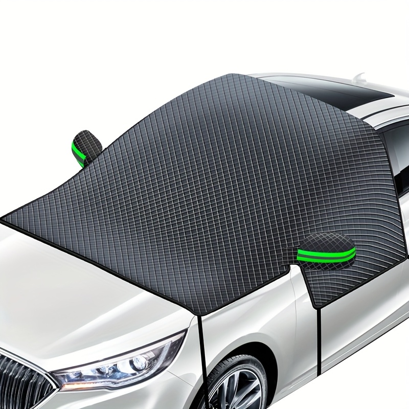 car sunshade snow cover with 10 magnets + 6 elastic straps,   for vehicle surface, extended and enlarged   protection shield against frost and ice, windshield cover, vehicle heat shield, sleek car accessory, durable car cover, sunshade cover, weatherresistant material, auto  , winter drivers 0