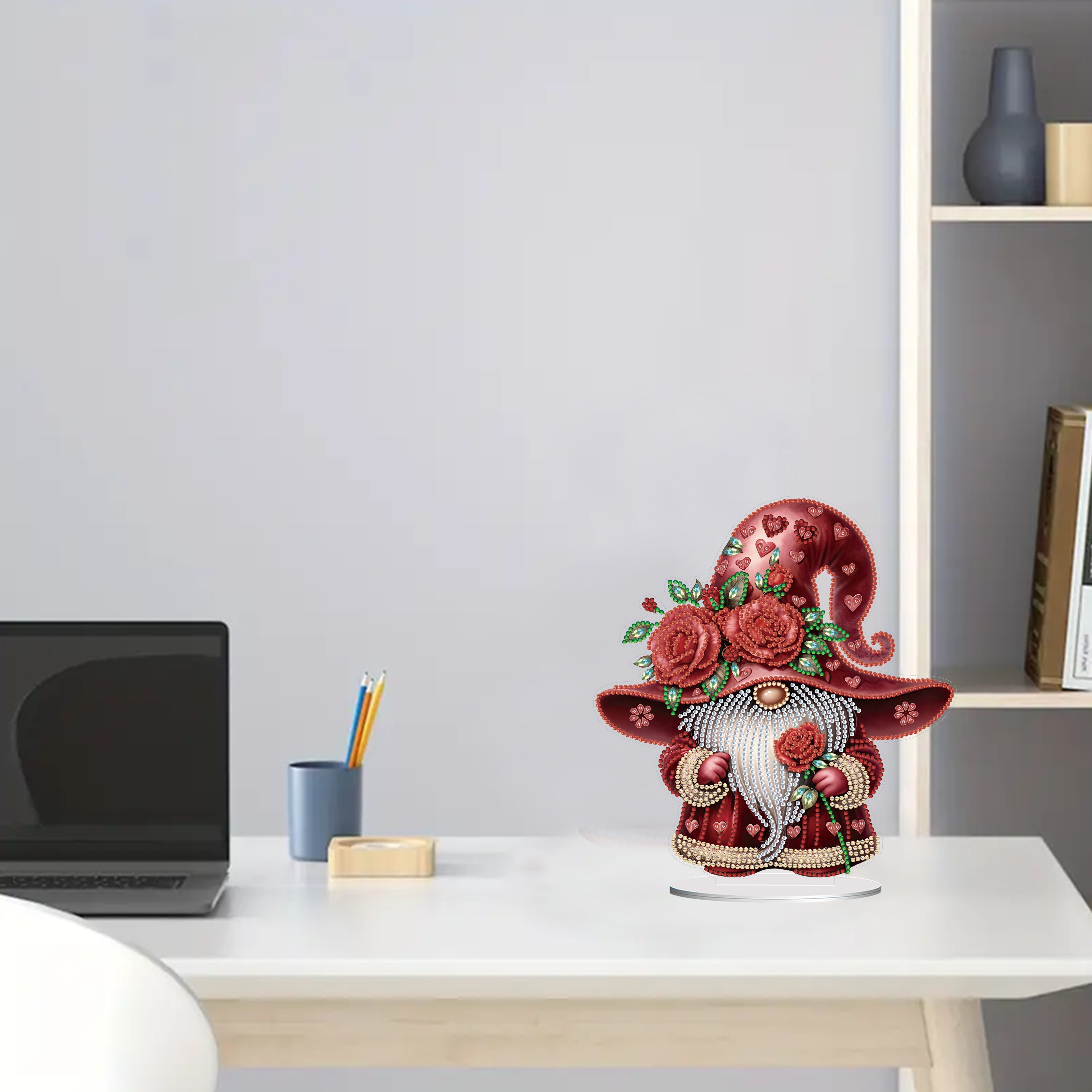 

One-sided Cartoon Dwarf Pattern Desktop Decoration Ornament, 5d Diy Irregular Crystal Diamond Art Painting Ornament, Mosaic Craft, Suitable For Home And Office Desktop Three-dimensional Decoration Art