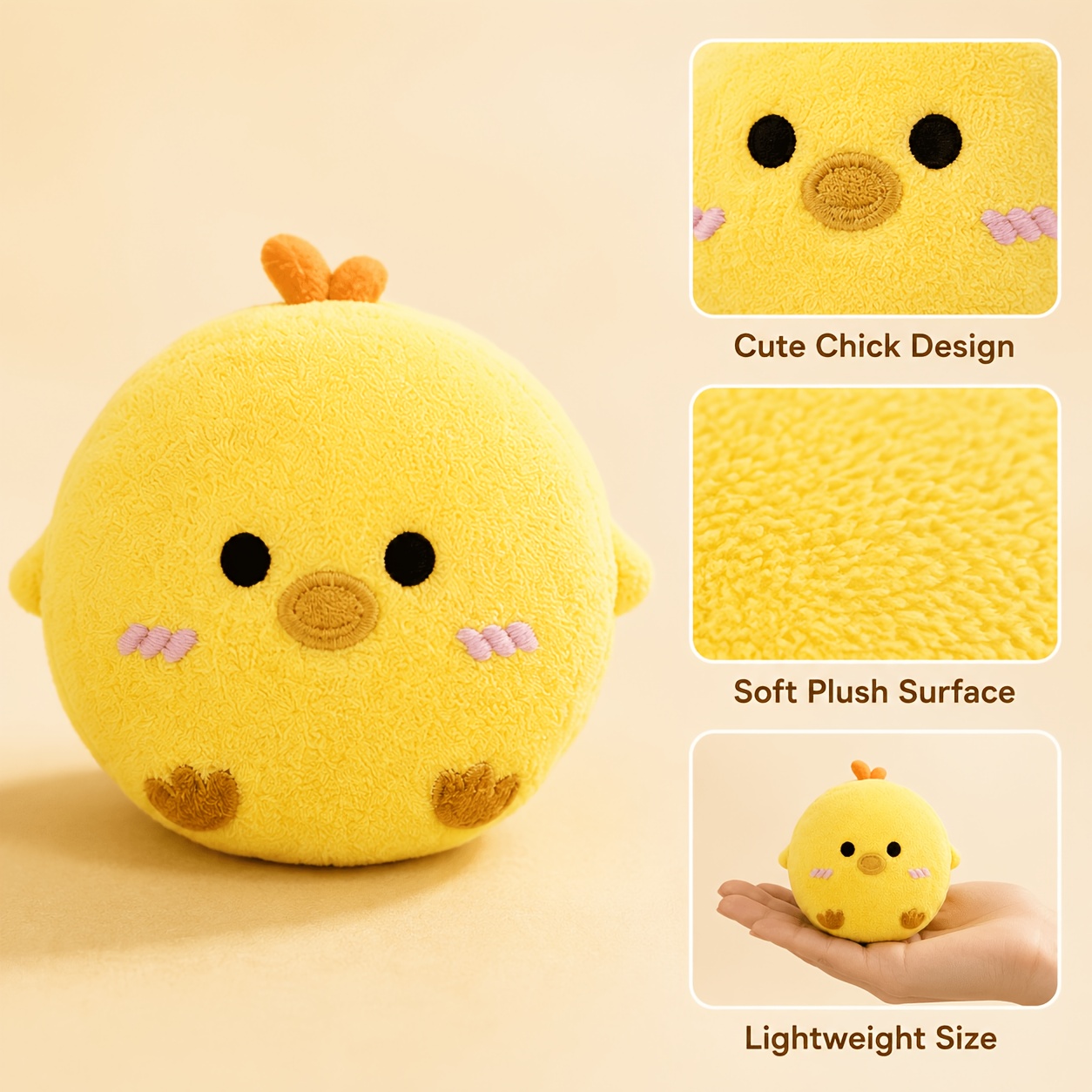 Interactive Sound-Making Yellow Chick Bouncing Ball for Cats & Dogs