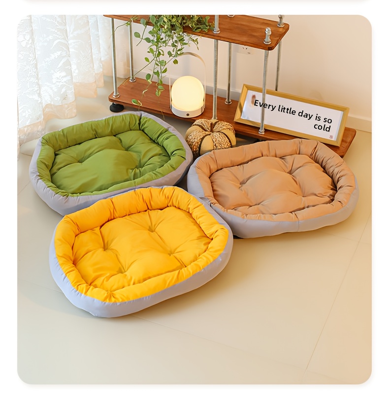 2025 new   soft non   bed cat bed plush polyester pet bed with anti slip base warm ring hug design full filled polyester   multi color options for small medium pets   cozy sleeping bed Product details 5