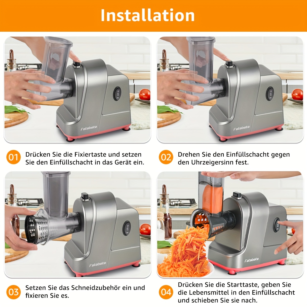 Mașină electrică de tocat carne 3-în-1, tocător de carne cu accesorii pentru cârnați și chiftele - Motor de 350W din cupru pur 100%, 3 plăci din oțel inoxidabil (4/6/15mm), asamblare cu un singur buton, comutator de inversare, bază antiderapantă pentru bucătăria de acasă și cadou de Crăciun
