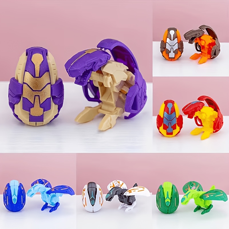 6pcs Dinosaur Transformation Robot Toy Set