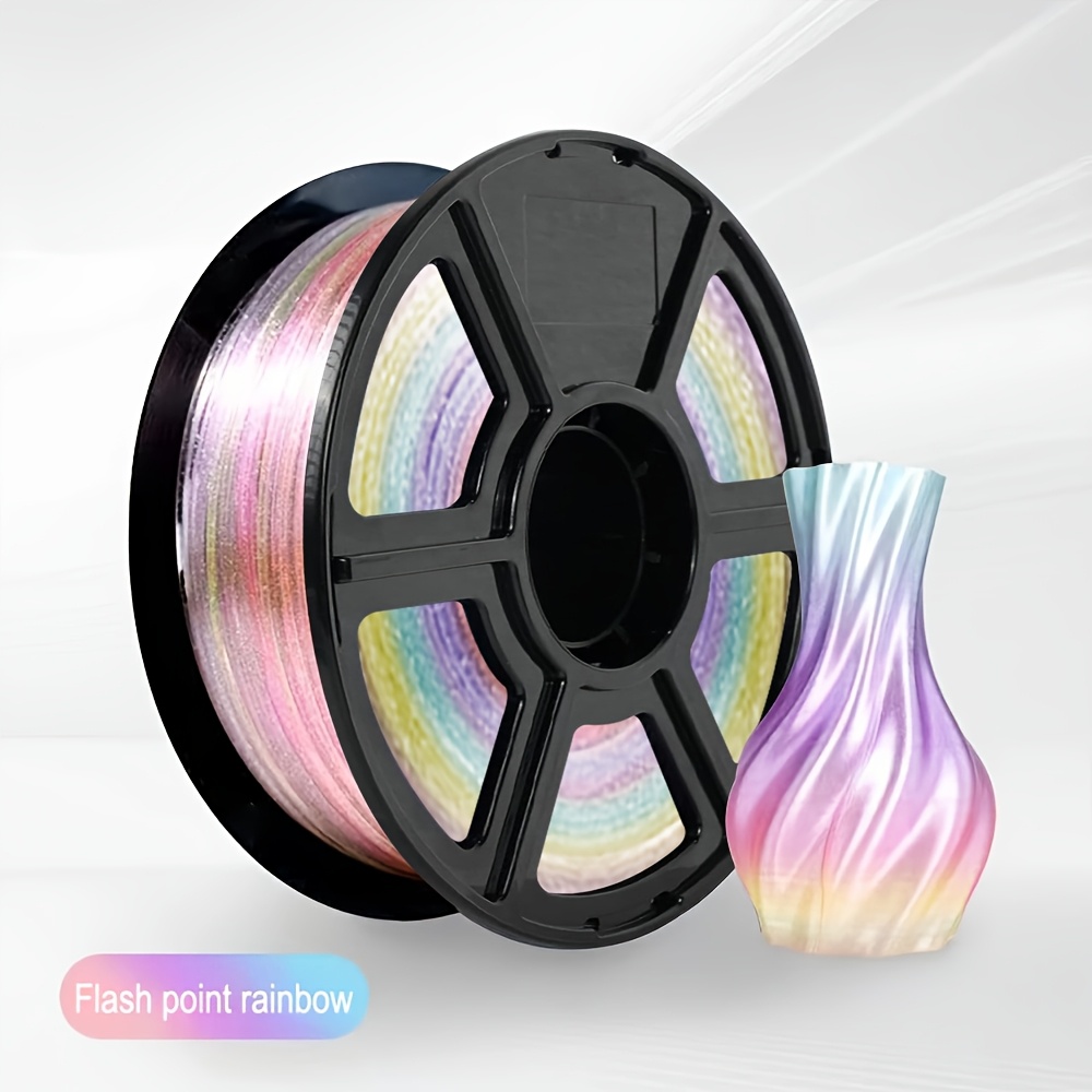 Image of 250g Pla+ 3d Printing Filament Transparent , 1.75mm High Toughness No Clogging, Diy Projects, Iridescent Finish, Reliable Printing, Printing Material, Professional Designers