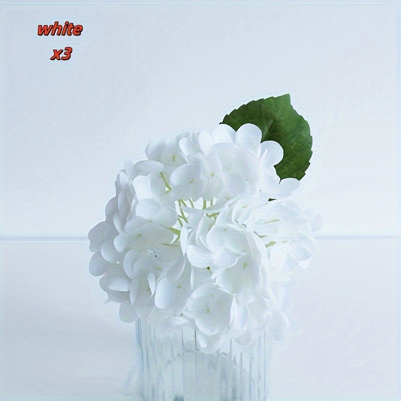 3pcs Lifelike 12.6" Hydrangea Artificial Flowers With Realistic Stems - Perfect For Weddings, Engagements, Home Decor, Christmas, Thanksgiving, Mother's Day & Valentine's