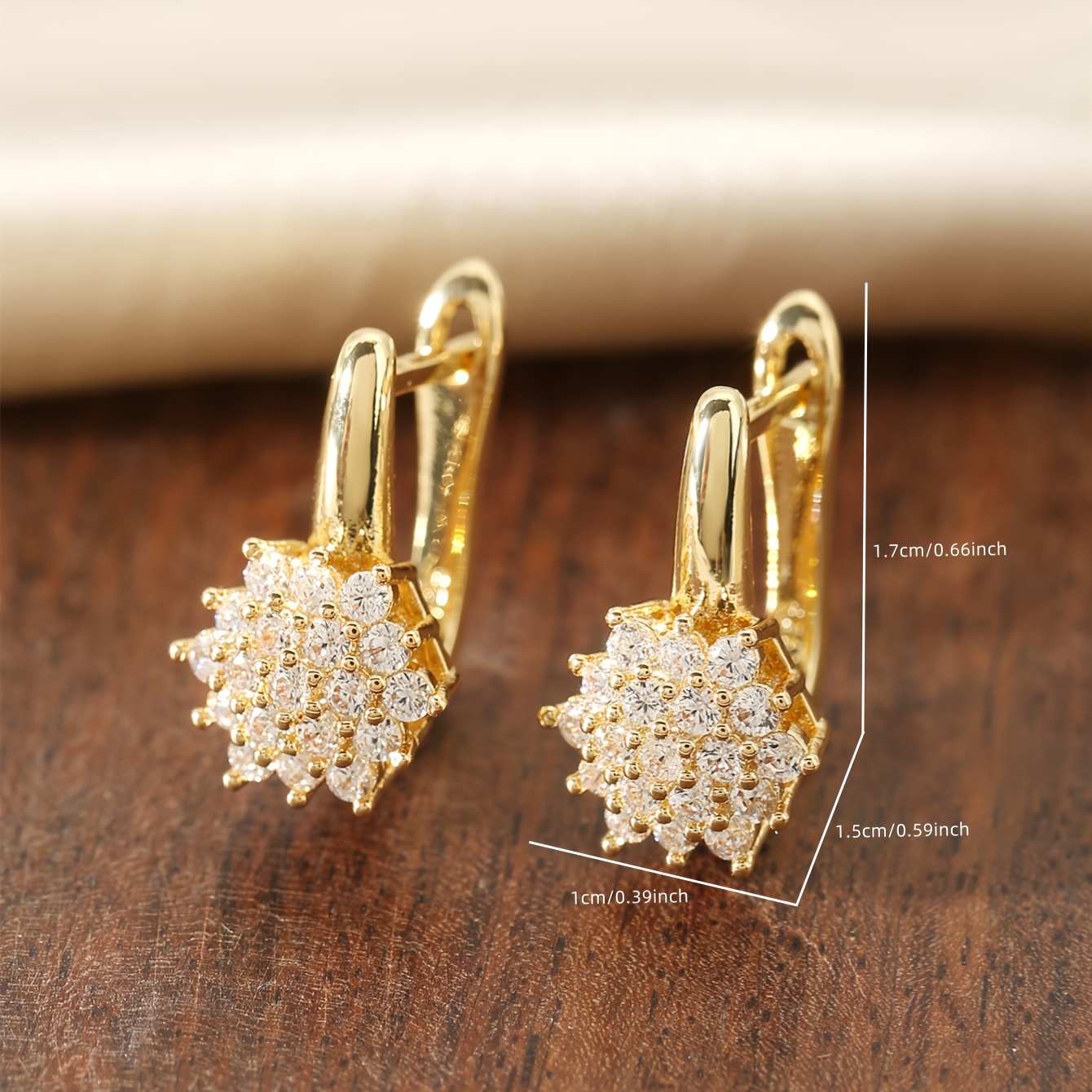 E-shop 1 Paar, Valentinstags-Mode - Kupferbeschichtete Zirkonia, [Europäischer und amerikanischer Easy Style] - Exquisite handgefertigte, eingelegte