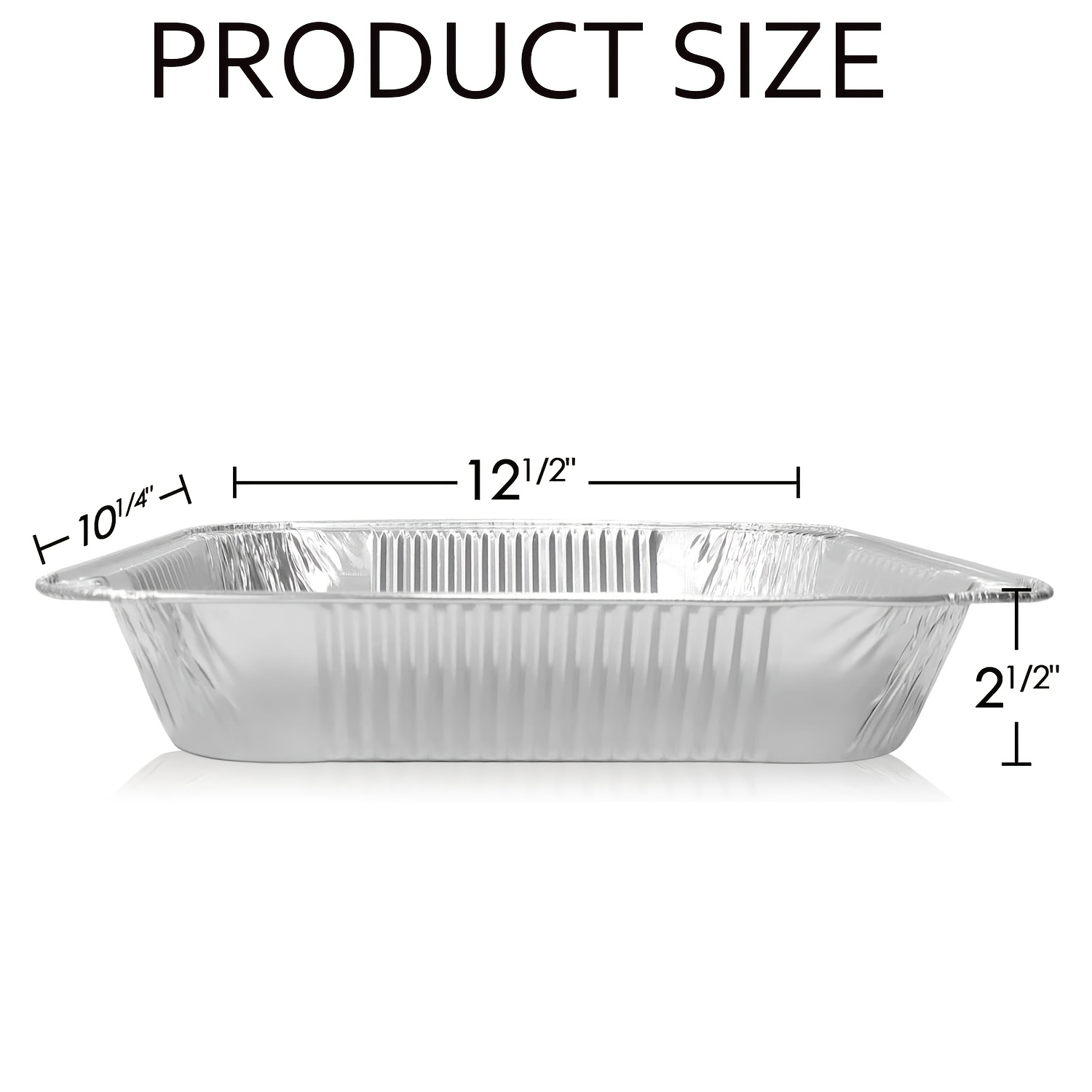 TEMU LOT DE 25 POELES ALUMINIUM ÉCARTABLES 32.5 X 26.5Cm - Demi-Taille, Poeles de Table Profondes pour Cuisson , Rôtisserie, Transport, Service,