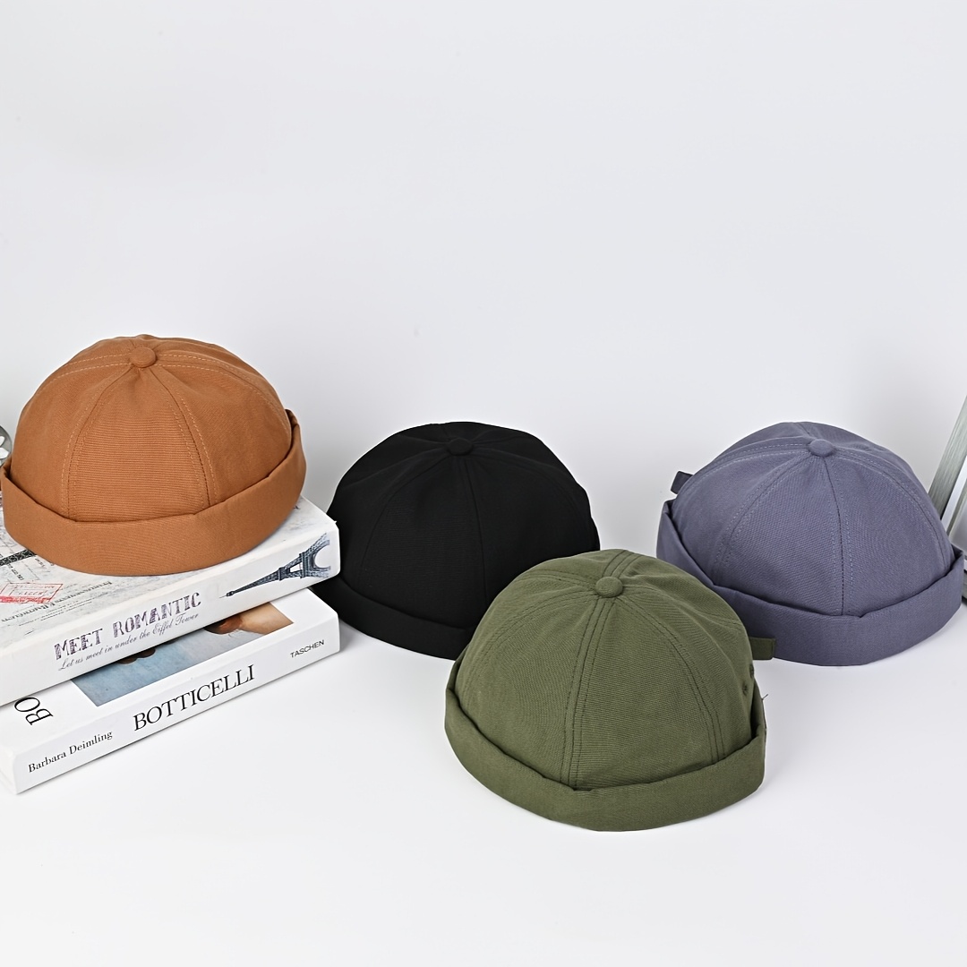 Docker Cap Brimless Hat, Adjustable Breathable Beanie