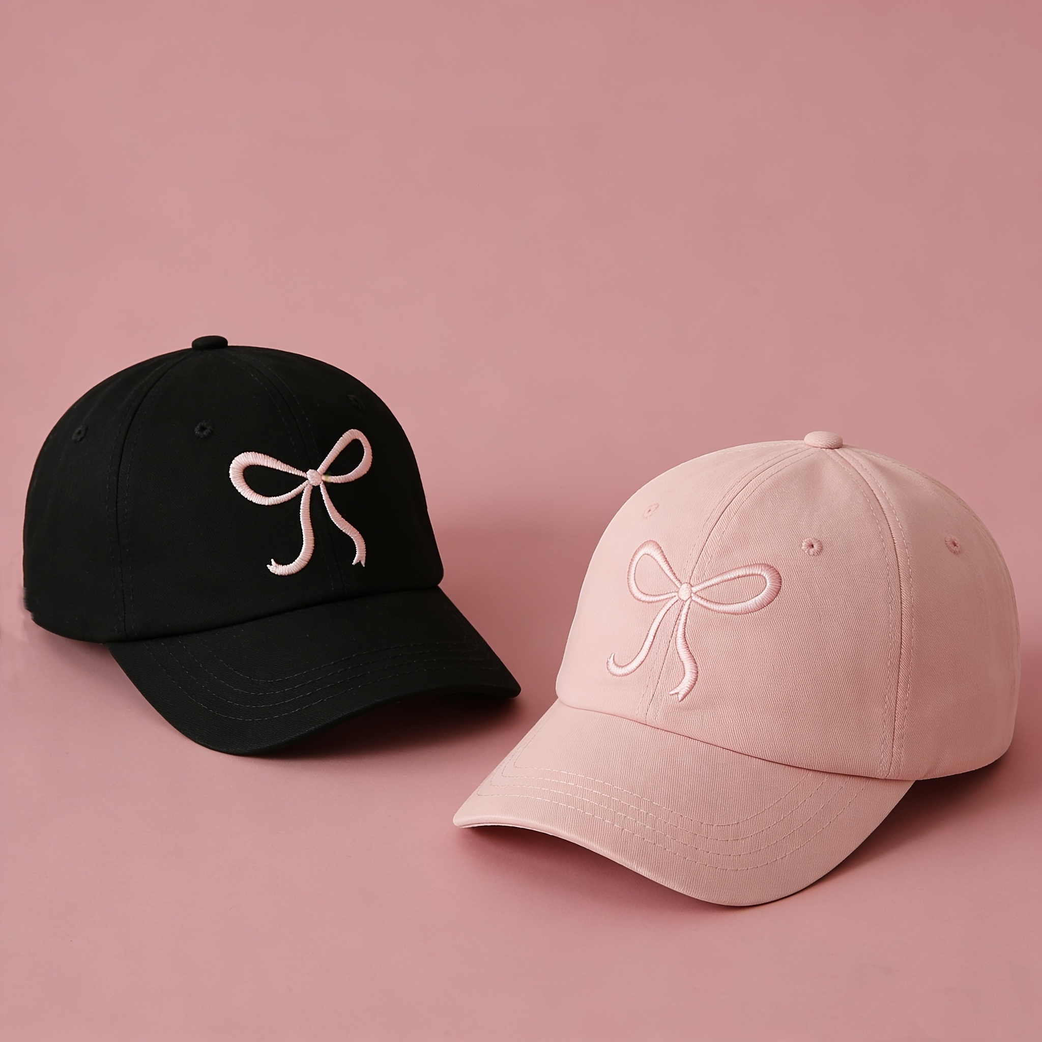TEMU 2pcs Women Embroidered Baseball , Solid Color Versatile Hat, Spring/summer Outdoor Sports, Women Gift