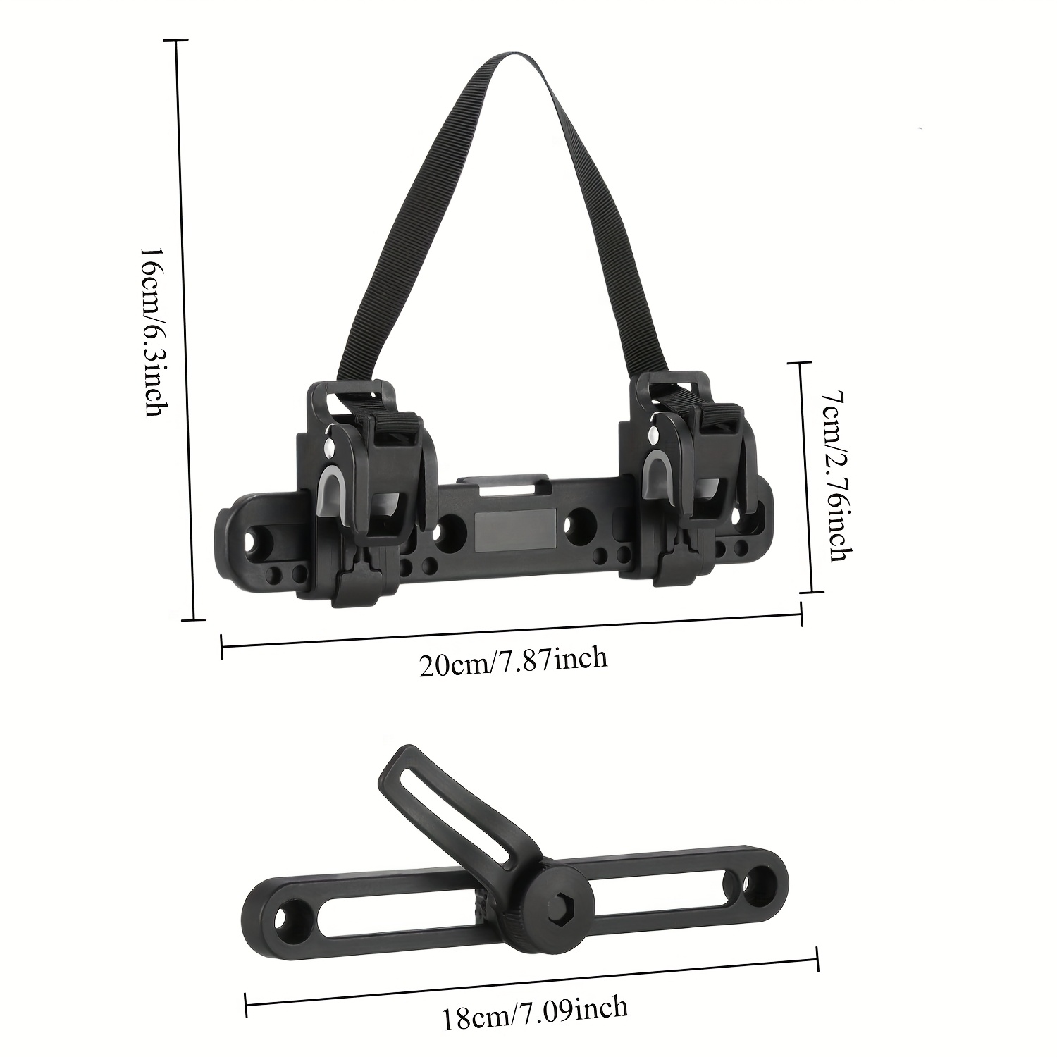 Clip De Sac Latéral De Vélo Réglable – Boucle En Nylon Pour Vélo, Moto – Diamètre Tuyau 8-25mm – Capacité 75kg – Accroche Sacoche Facile