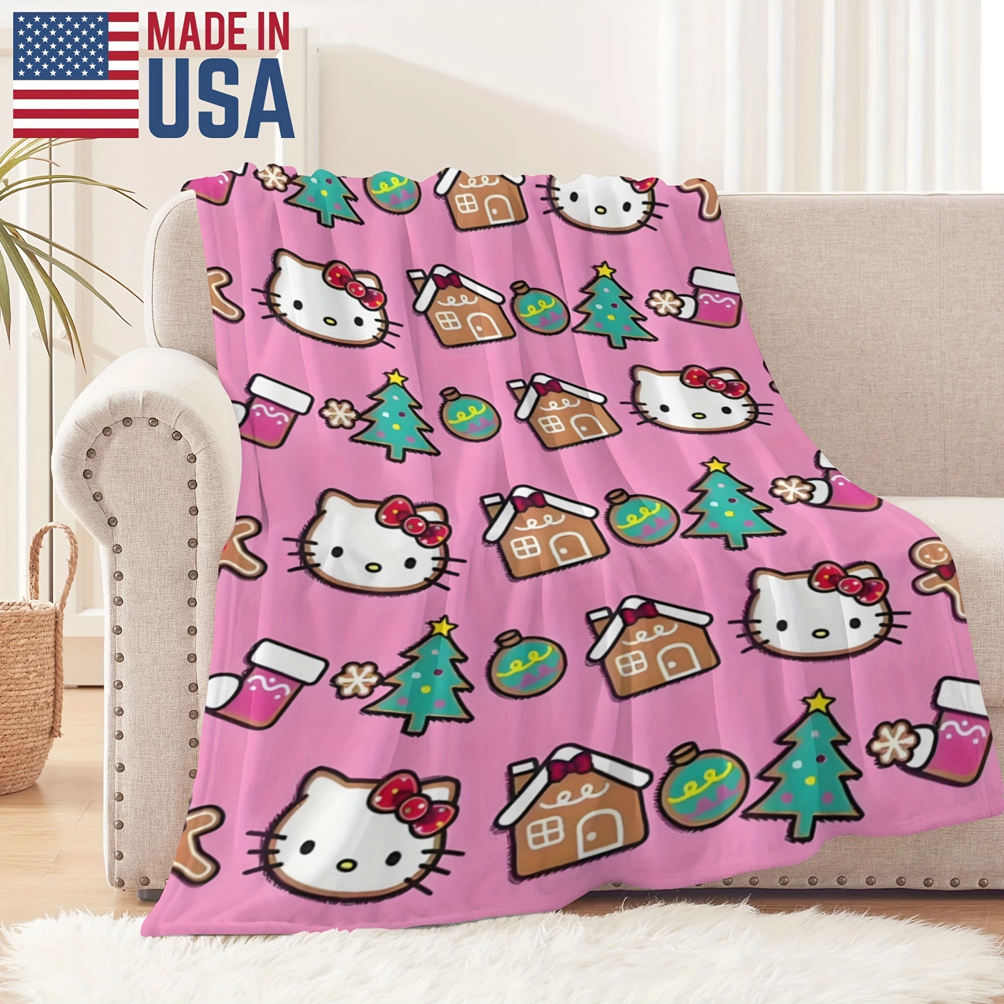 

Sanrio Hello Kitty - Soft, Polyester | Sofa, Bed, Camping, Picnic & Travel, Best For Christmas